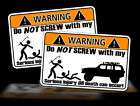 Cherokee 4x4 Off Road Mud Rock Climb Warning Sticker