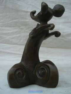 Bronze statue sculpture Abstract mouse rat Cute  