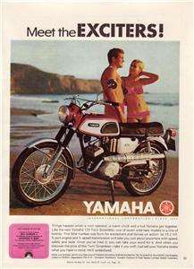 1968 Yamaha Twin 125 Scrambler Motorcycle Magazine Ad.  