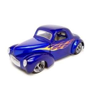  1941 WILLYS COUPE BLUE 118 CUSTOM DIECAST MODEL 