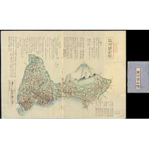  early 1800s map of Shizuoka ken, Japan
