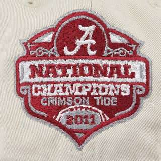   Brand Alabama Crimson Tide White 2011 BCS National Champions Cap / Hat