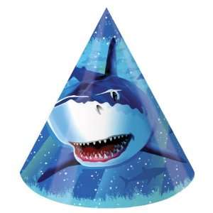   Converting Shark Splash Birthday Party Hats, 8 Count Toys & Games