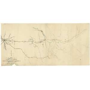 Civil War Map Topographical sketch of the country between Murfreesboro 