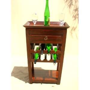  Solid Wood Hand Made Wine Storage Cabinet Rack Bar with 