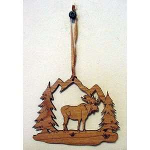  Moose Handcrafted Wood Ornament