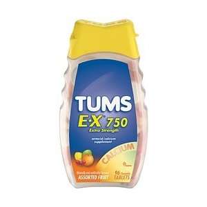  Tums E X 750 Extra Strength Antacid Tablets Assorted Fruit 