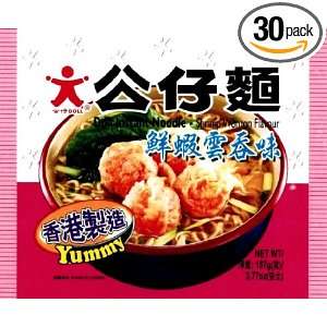 Doll Instant Noodles  Shrimp Wonton Flavor, 100 Grams (Pack of 30)