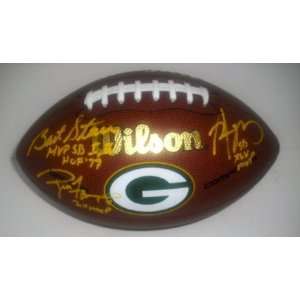  Green Bay Packers Hand Signed Autographed Wilson Football 
