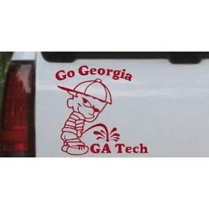   3in    Go Georgia Pee On GA Tech Car Window Wall Laptop Decal Sticker