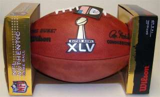 SUPER BOWL XLV WILSON LEATHER NFL FOOTBALL with SCORE  