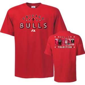  Chicago Bulls Red Ticket History T Shirt Sports 