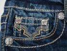 MISS ME New NWT 2012 CRYSTALS & Studs Brown RODEO COW PATCH Boot Cut 