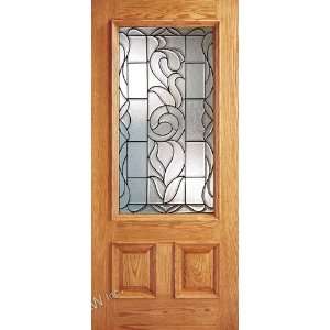   Brazilian Mahogany Entry Door with Rectangle Glass