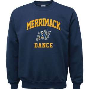  Merrimack Warriors Navy Youth Dance Arch Crewneck 