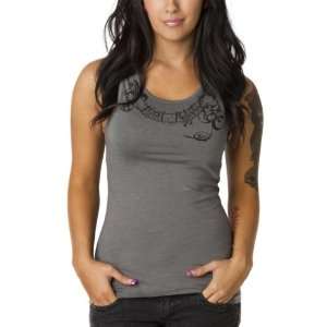 Metal Mulisha Status Womens Tank Sportswear Shirt   Charcoal / Medium
