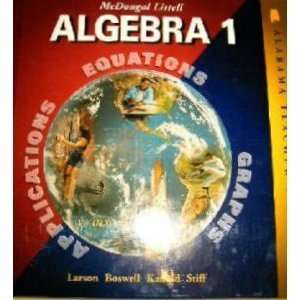 McDougal Littell Algebra 1 BYBoswell Boswell  Books