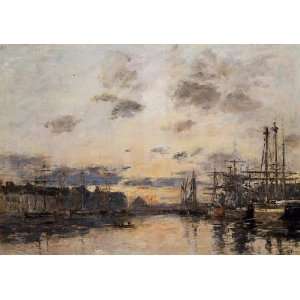   painting name Fecamp the Basin 3, By Boudin Eugène 