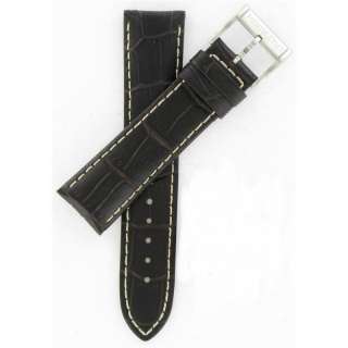 Hamilton 22mm Brown Leather Watch Band w/ TWO BUCKLES  