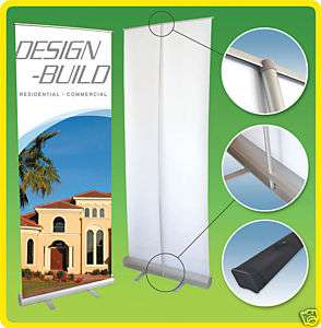 36x79 Retractable Roll Up Banner Stand, Free Print  