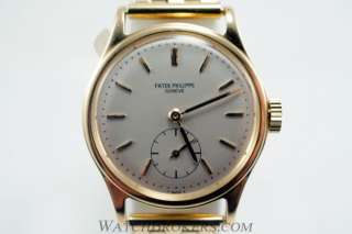   18 K Yellow Gold Patek Philippe Calatrava 2451 Mens Manual Wrist Watch