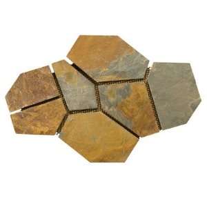  Natural Stone Slate Flagstone Pattern in Earth