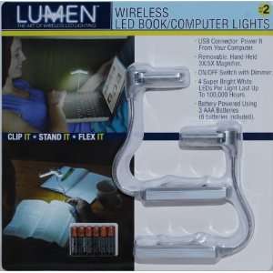  Lumen Wireless LED Book/Computer Light   2 Pack