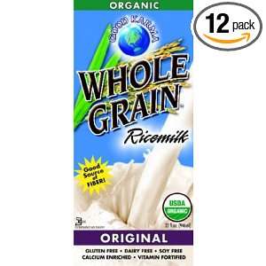 Good Karma Whole Grain Rice Milk, Unsweetened Flavor, 32 Ounce (Pack 