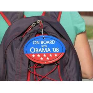  Barack Obama Presidential Election 2008 Oval Car Sign Tag 