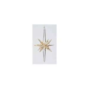  Pack of 6 Winters Beauty Glass Starburst with Gold 