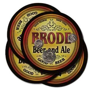  BRODE Family Name Beer & Ale Coasters 