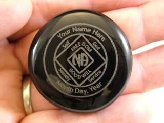 WoodenUrecover   NA, Narcotics Anonymous Personalized Medallion 