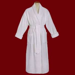  100% Combed Cotton White Terry Shawl Collar Robe  14 Oz 