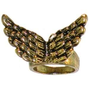  5/8 X 1 3/8 Wings Ring, Size 7 In Antique Brass Jewelry