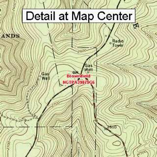  USGS Topographic Quadrangle Map   Brownfield, Pennsylvania 