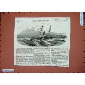   1851 Ship Wreck Border Queen Steamer Winga Islet Sea