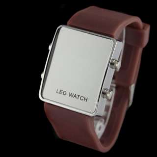 LED Watch With Soft Silicone Band Digital Movement Wrist Watch Watches 
