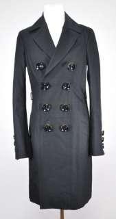Authentic $2875 Dsquared S72AA0106 Double Breasted Coat US 4 EU 40 