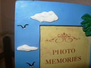 5x7 Ceramic Picture Frame 3.5 x 5 Photo Memories 3 Dogs on the Beach 