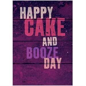  Funny Birthday Cards   Cake and Booze Day Toys & Games