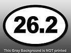Oval 26.2 Car Window Decal  sticker marathon run jog 26