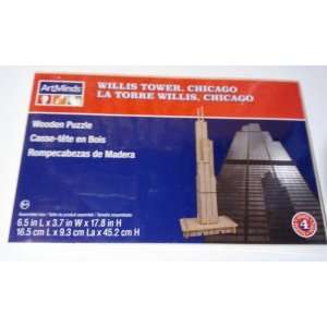  Willis Tower, Chicago; Wooden Puzzle 