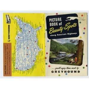  Greyhound Bus Lines Picture Book of Beauty Spots 1950s 