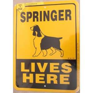  Springer Dog Lives Here Yard Sign