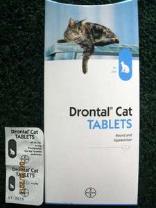 DRONTAL Cat Kitten Feline ALL Wormer 2 Tablets~USA SELLER~ FAST FREE 