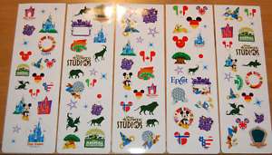 Disney World 4 Parks Scrapbook Stickers Magic Kingdom  