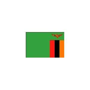  2 ft. x 3 ft. Zambia Flag with Brass Grommets Patio, Lawn 