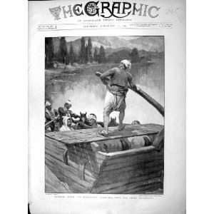   1897 Armenia Massacres Ferrying River Euphrates Boat