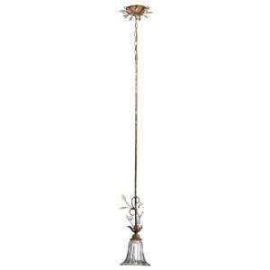  Eurofase 14443 015 Calista 1 Light Pendant, Russet/Clear 