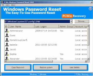 PCWin Recovery NT Offline Password & Registry Editor